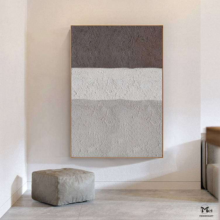 Hallway Brown Modern Abstract Canvas Artwork 53VW8 wall art